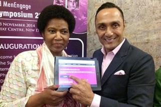 Intialainen näyttelijä Rahul Bose liittyi mukaan HeForShe-kampanjaan. (Kuva: UN Women/Oisika Chakrabarti)